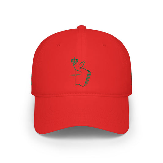 Embroidered Dove & Cross Baseball Cap — Christian Faith Low-Profile Hat