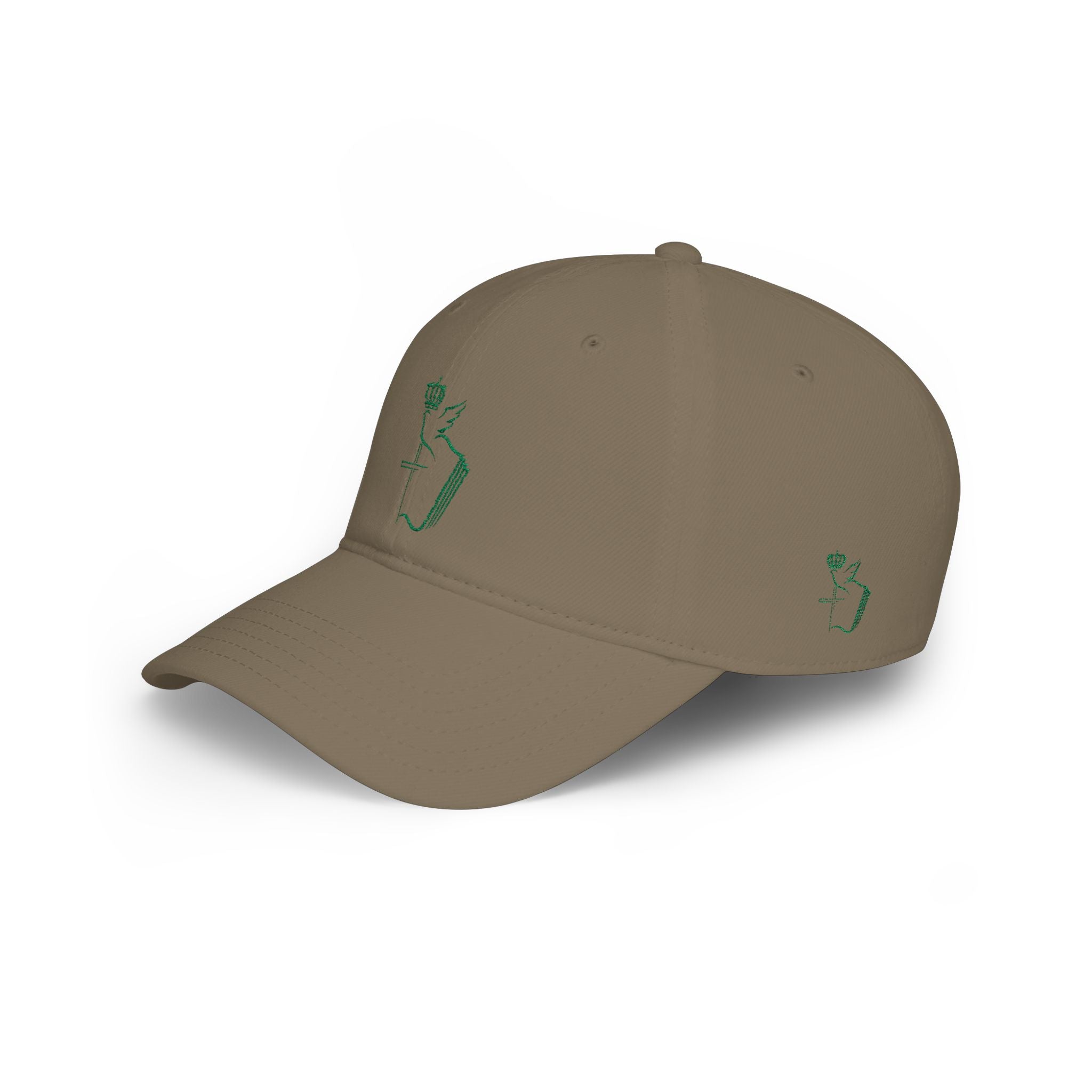 Embroidered Dove & Cross Baseball Cap — Christian Faith Low-Profile Hat