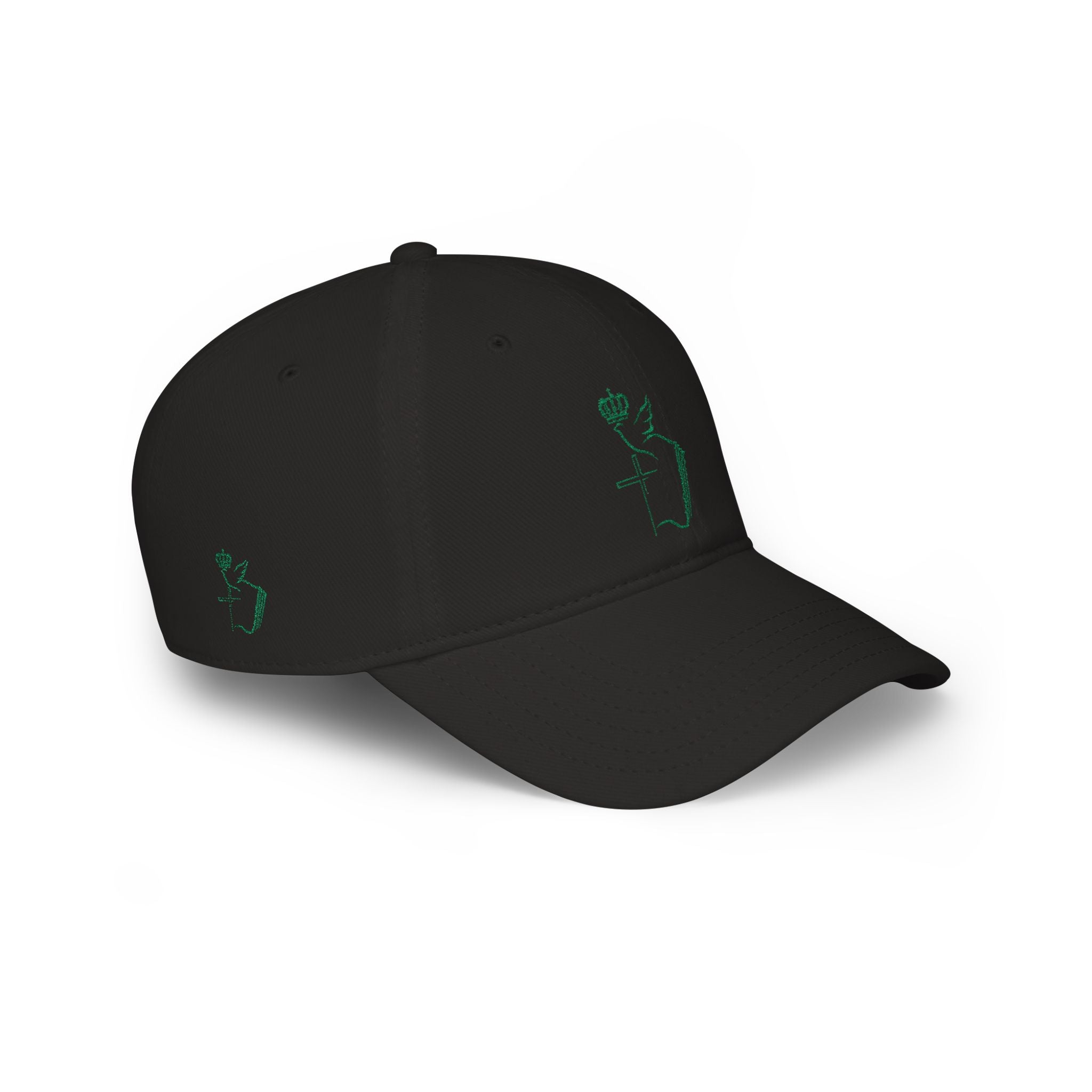 Embroidered Dove & Cross Baseball Cap — Christian Faith Low-Profile Hat