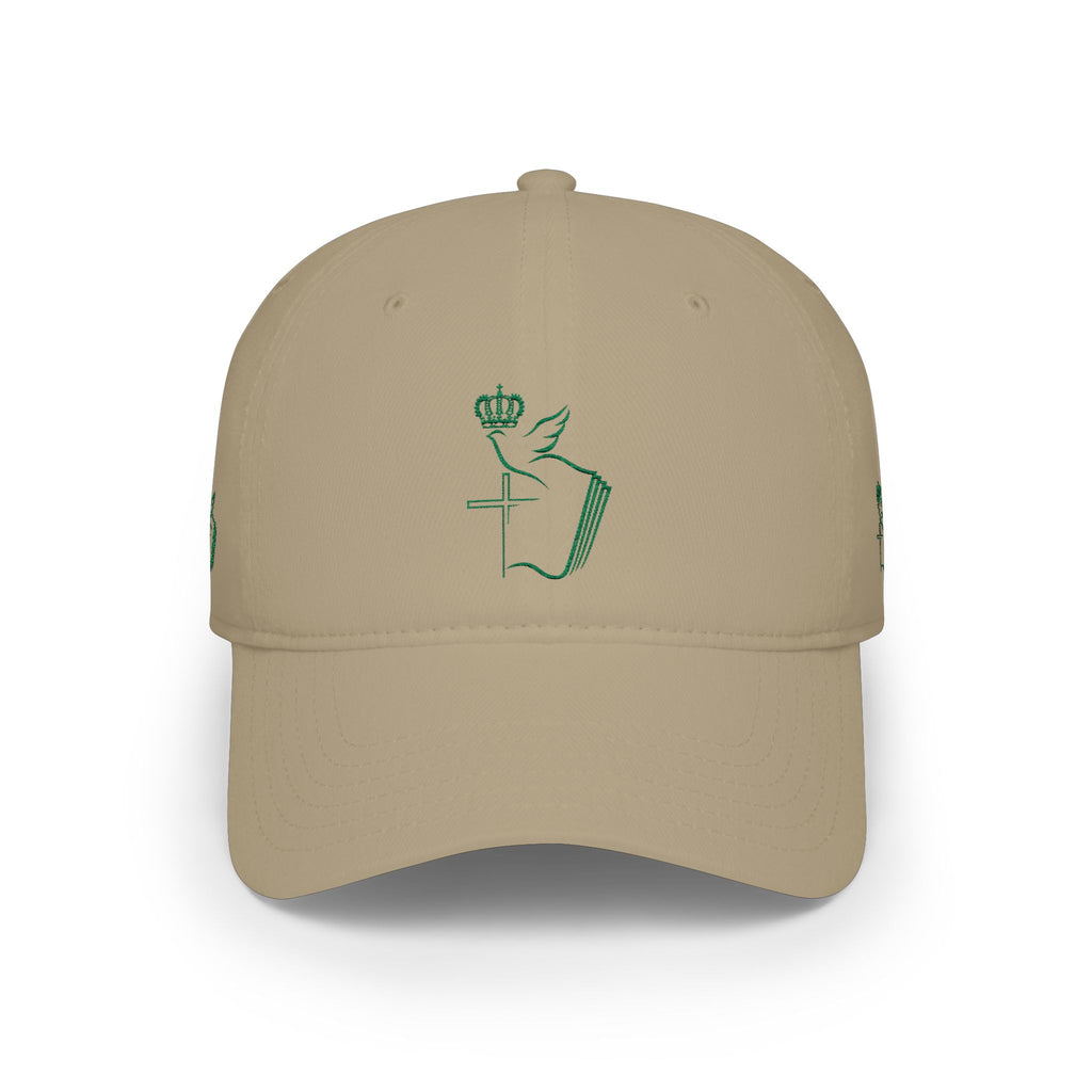 Embroidered Dove & Cross Baseball Cap — Christian Faith Low-Profile Hat