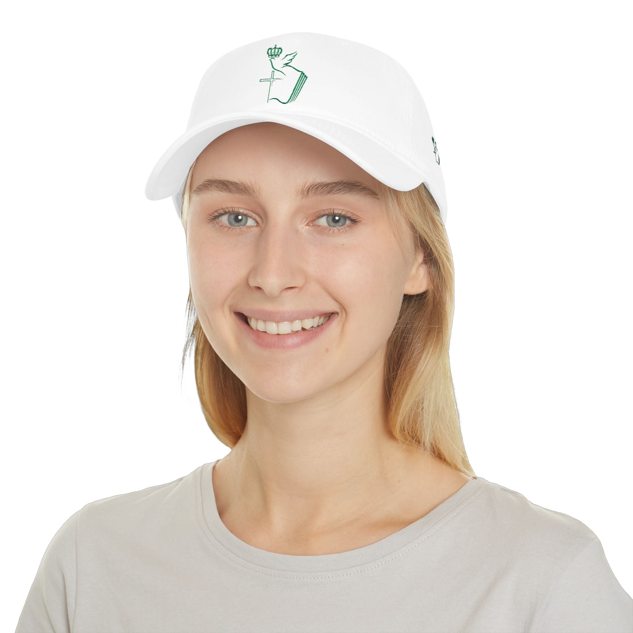 Embroidered Dove & Cross Baseball Cap — Christian Faith Low-Profile Hat