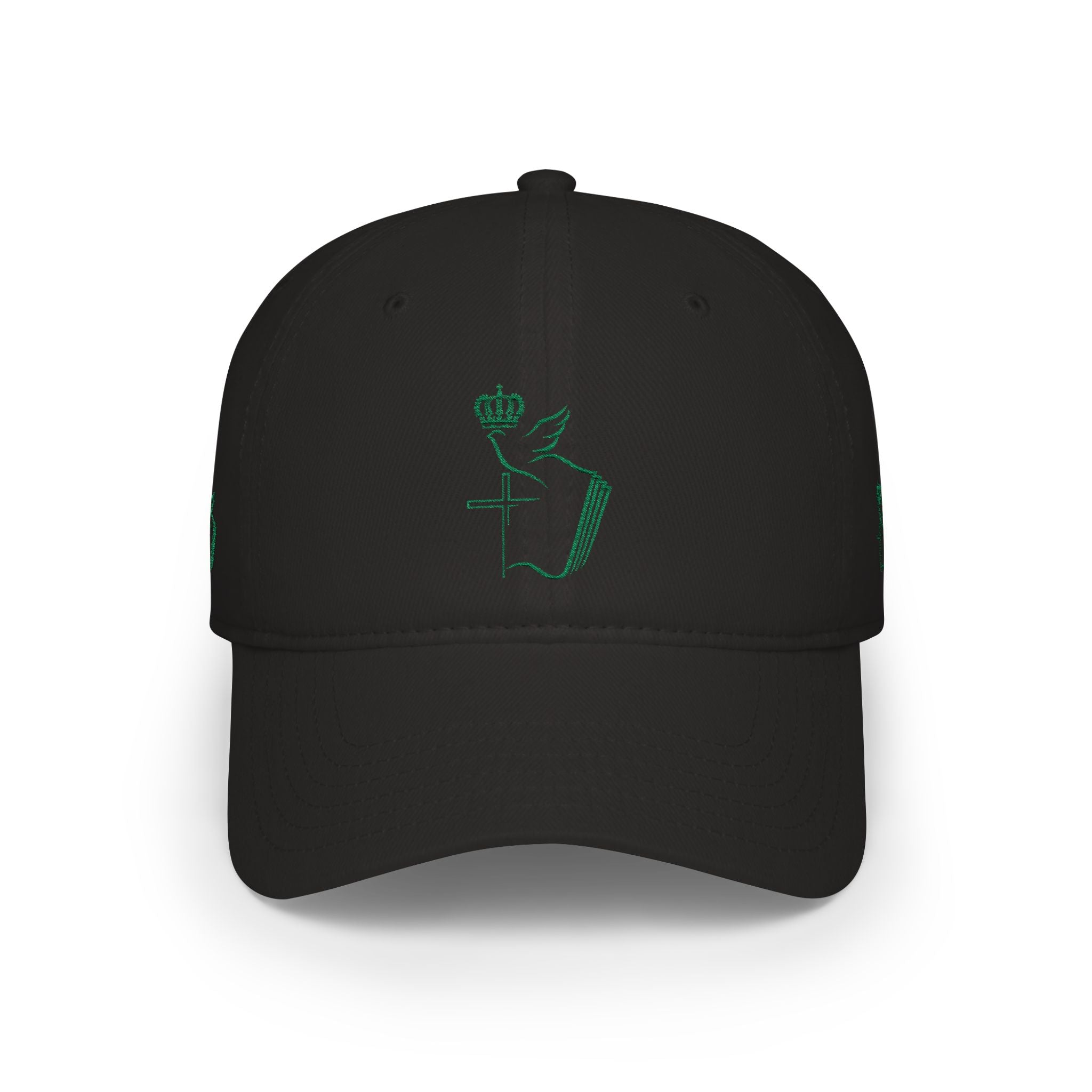 Embroidered Dove & Cross Baseball Cap — Christian Faith Low-Profile Hat