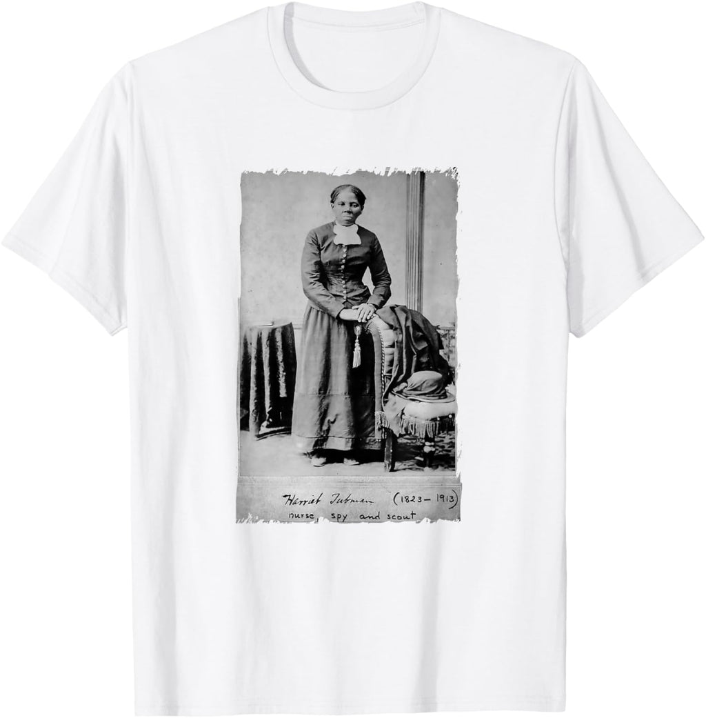 Harriet Tubman T-Shirt — MY$TOAR Black history apparel front view