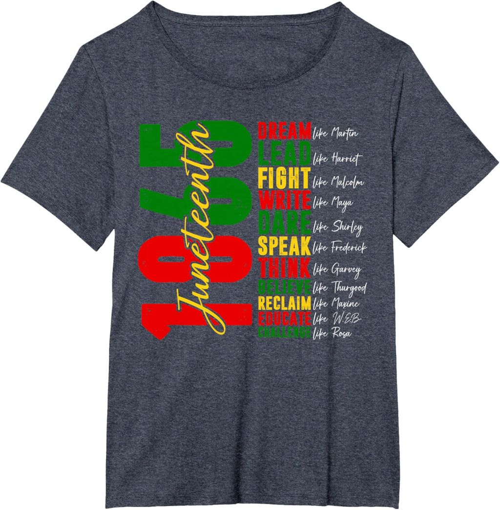 Juneteenth Dream Like Leaders T-Shirt — MY$TOAR Black history apparel back view