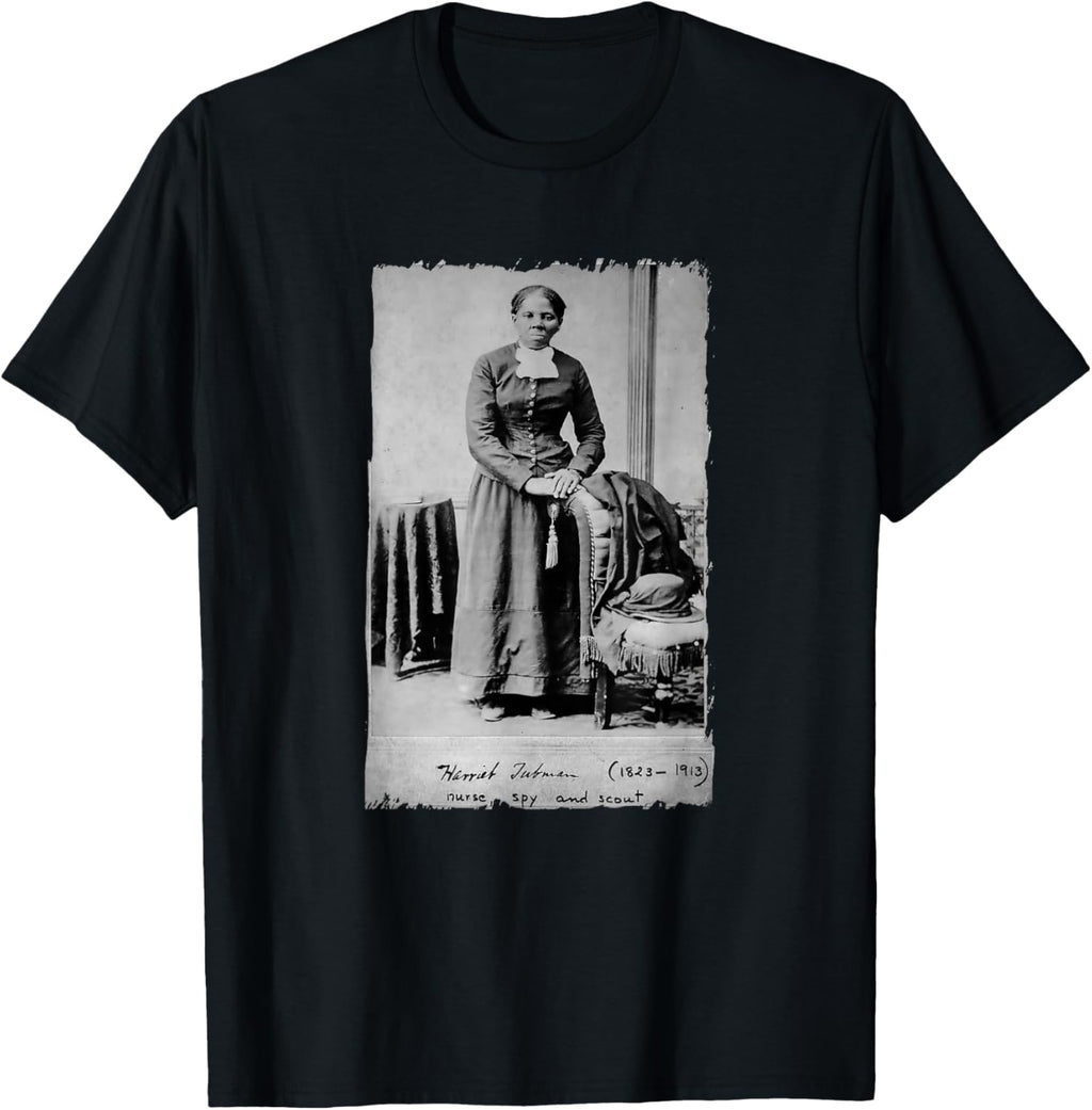 Harriet Tubman T-Shirt — MY$TOAR Black history apparel front view