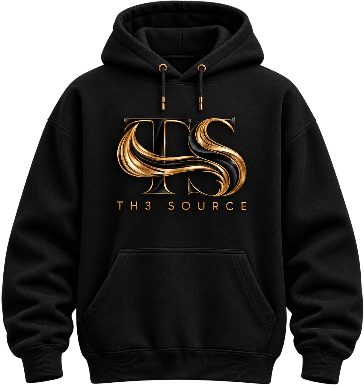 TH3 SOURCE Essential Black Hoodie