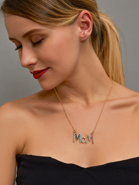 MOM letter necklace