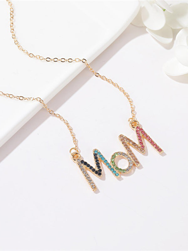 MOM letter necklace