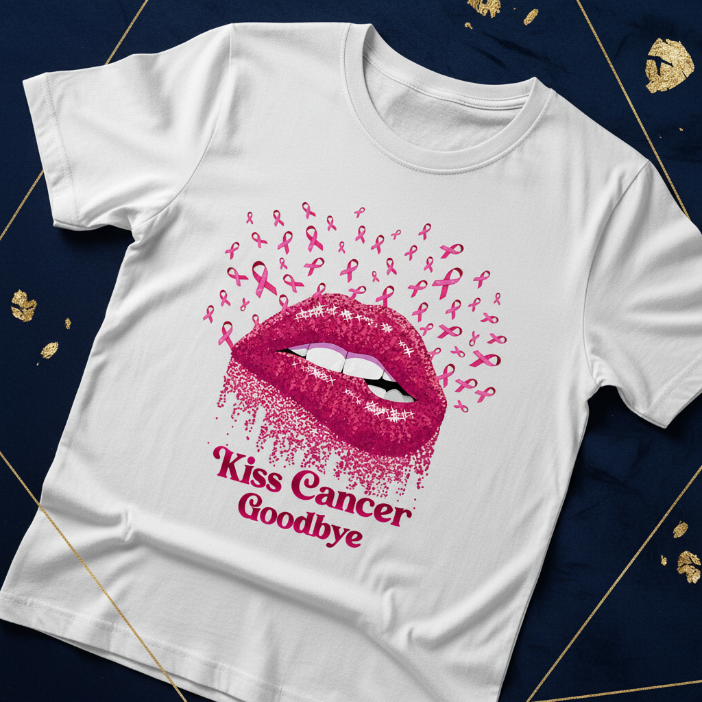 Kiss Cancer Goodbye T-Shirt - Detail